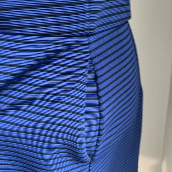 BCBG Navy and Black Sheer Sleeve Mini Dress - Picture 3 of 10